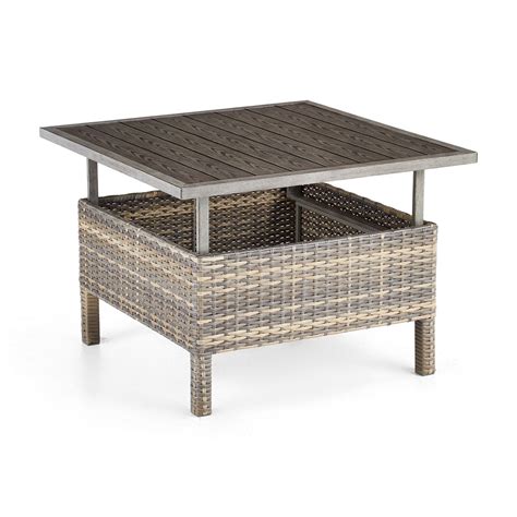 adjustable height outdoor coffee table