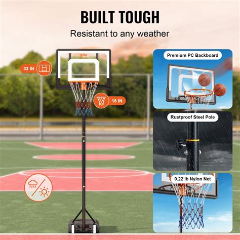 Adjustable Height Portable Basketball System