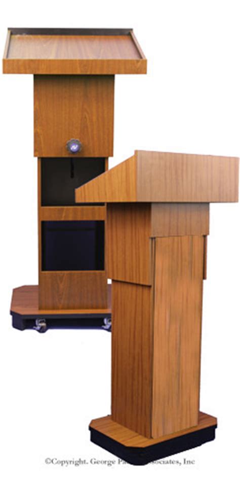 Adjustable Oak Podium