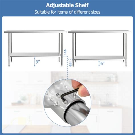 Adjustable Work Table Undershelf