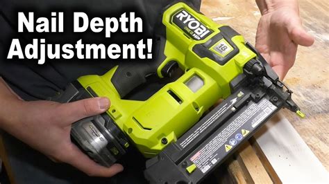 Adjusting Depth Brad Nailer