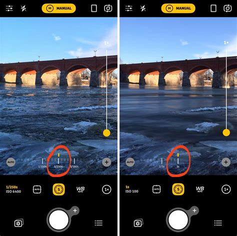 Adjusting Shutter Speed on iPhone