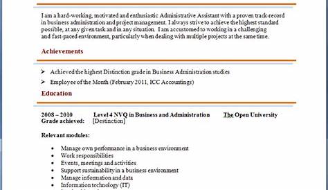 Admin Assistant Cv Example Uk - Administration CV template, free