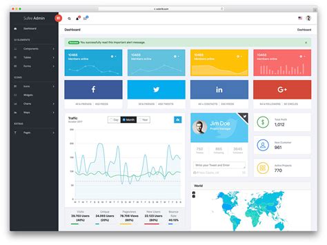admin dashboard sample design