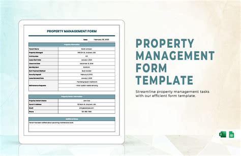 administration of property form template