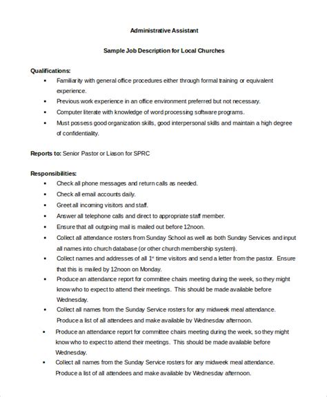 administrative assistant 3 job description