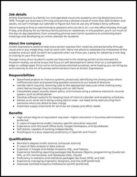 administrative assistant job description 2023