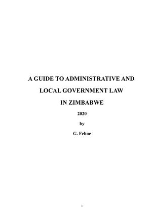 administrative justice act zimbabwe