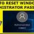 administrator password windows 10 reset