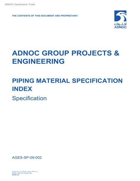 adnoc general engineering specification