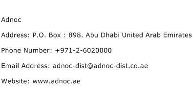 adnoc hr contact number