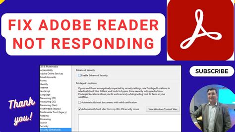 adobe acrobat reader not responding when trying to print