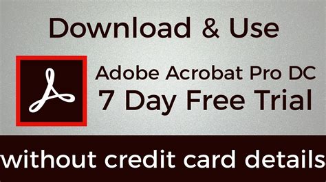 adobe pro free trial no credit card