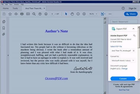 adobe reader a word