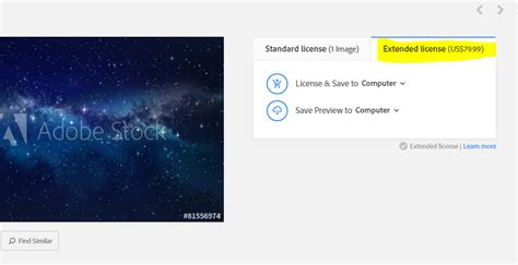 adobe stock what is an extended license