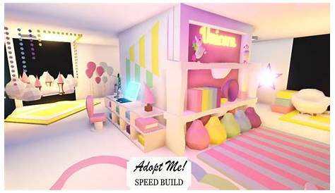CUTE PINK AESTHETIC UNICORN HOUSE 🦄 | Adopt Me - Speed Build | Adopt me