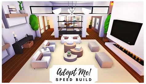 How To Make A Modern Party House In Adopt Me - living room