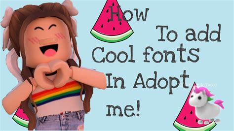 adopt me fonts name copy and paste