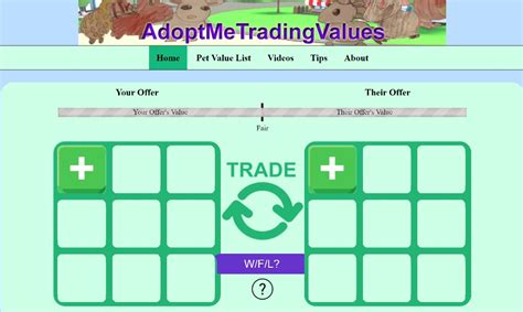 adopt me trading value site