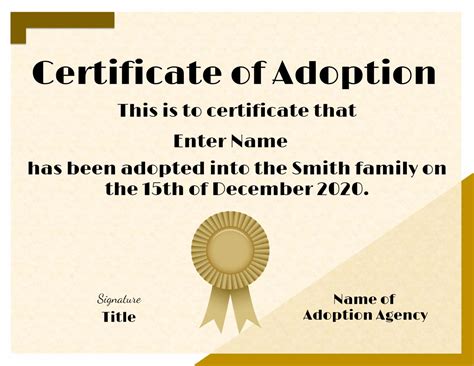 Free Certificate of Adoption PDF 5105KB 1 Page(s)