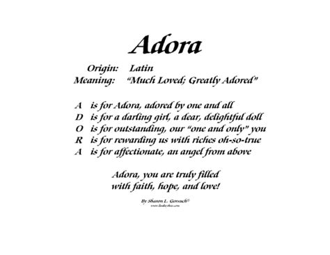 adora meaning in english
