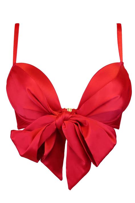 adore me red bow bra