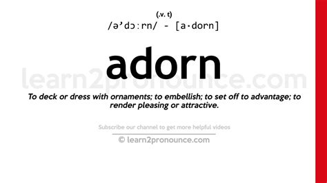 adorn definition and etymology