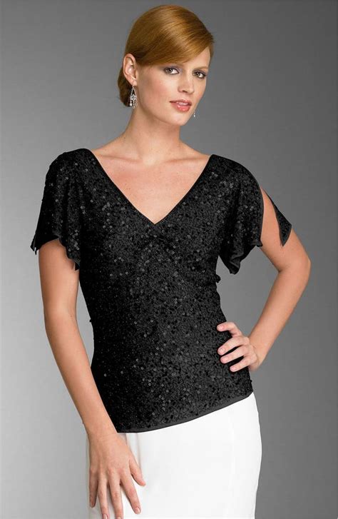adrianna papell sequin top