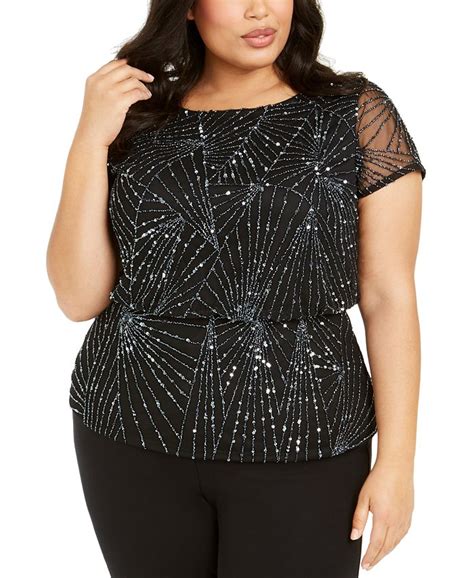 adrianna papell tops plus size clearance