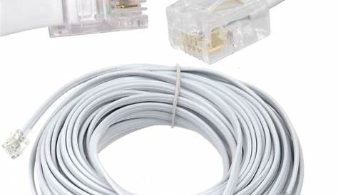 15m RJ11 Cable ADSL Extension Lead Phone Cord Telephone