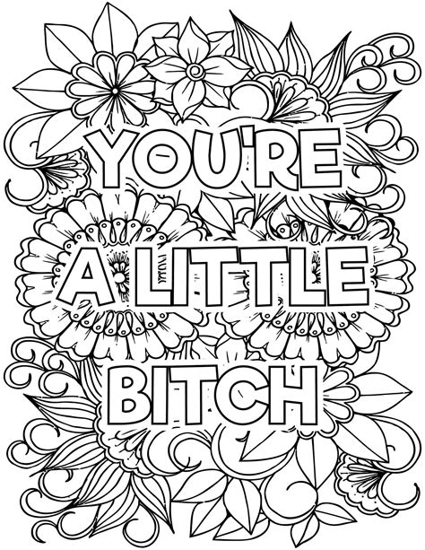 adult coloring pages curse word quotes