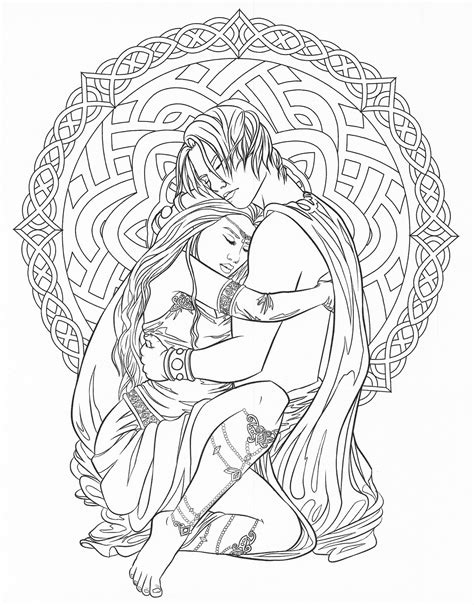 adult couple coloring page