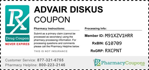 Advair Coupon 2020 Save up to 50 per fill Manufacturer Offer