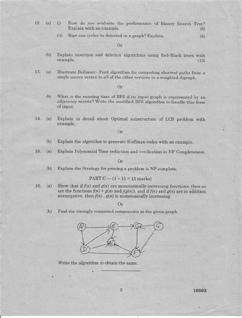 advanced data structures and algorithm analysis previous question papers