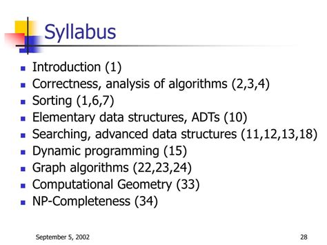 advanced data structures and algorithms syllabus