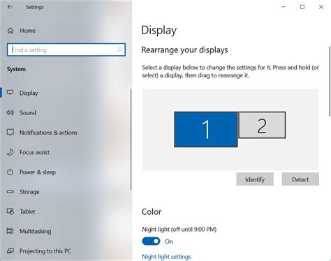 advanced display settings windows