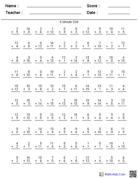 Advanced First Grade Math Worksheets