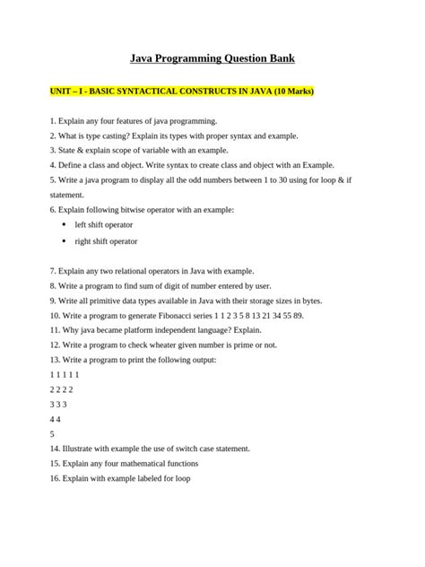 advanced java programming question bank with answers pdf free download