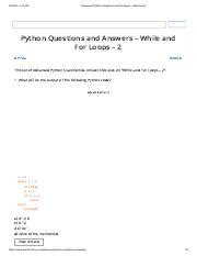 advanced python questions and answers