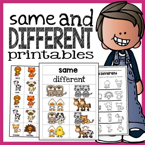Advanced Same And Different Printables