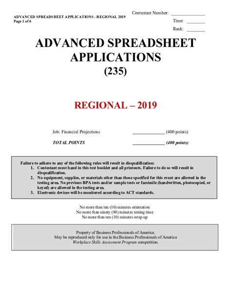 Advanced Spreadsheet Applications Bpa
