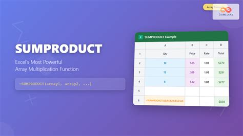 advanced sumproduct function in excel