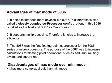 Advantages And Disadvantages Of 8086 Microprocessor