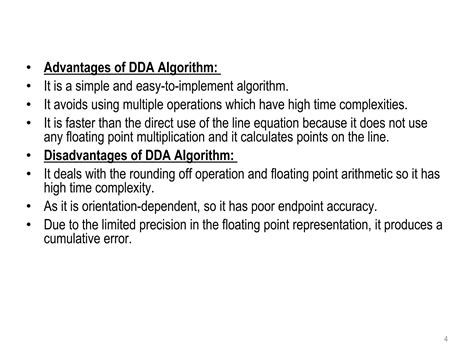 advantages and disadvantages of dda algorithm in computer graphics