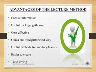 advantages and disadvantages of lecture method slideshare