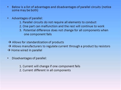 advantages and disadvantages of parallel distribution system
