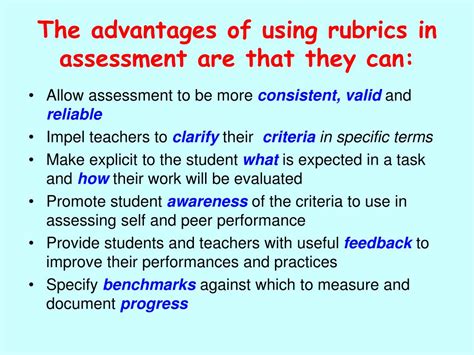 Advantages And Disadvantages Of Using Rubrics For Assessment