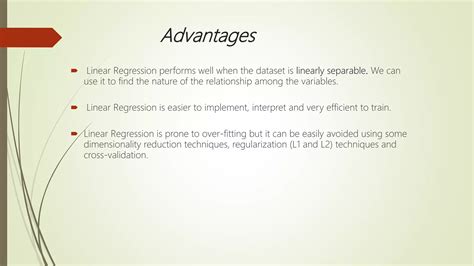 Advantages Linear Regression