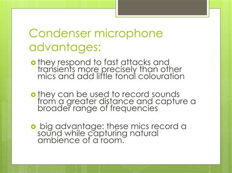 Advantages Of A Condenser Microphone