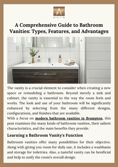 Advantages Of Bathroom Vanities